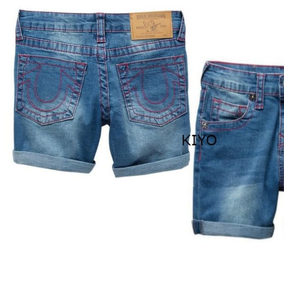 True Religion Coral Short End Denim Shorts 10 - Picture 2 of 6